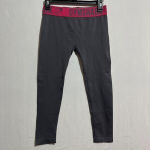 GymShark Ankle Leggings Women's Small Gray Stretch Waistband Pull On‎ Skinny Leg